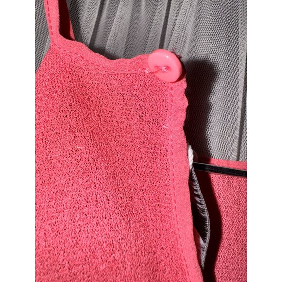 Zara Asymmetrical Pink coral Sleeveless Top - Size M - Picture 7 of 8